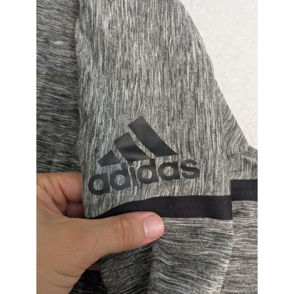 Adidas Running Sports Reversible Jacket‎ Mens XL Ventilated Gry Black $120